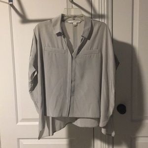 Diane Von Furstenberg grey blouse S